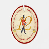 Ornement En Métal 12th Day of Christmas Twelve Drummers Drumming (Avant gauche)