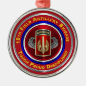 Ornement En Métal 18e brigade d'artillerie de campagne Keepsaké Noël (Devant)