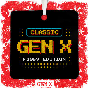 Ornement En Métal 1969 Gen X Classic Retro Gamer Jeu Anniversaire
