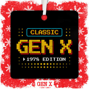Ornement En Métal 1978 Gen X Classic Retro Gamer Jeu Anniversaire