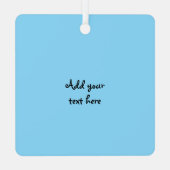 Ornement En Métal 1 photo custom text keepsake blue (Verso)