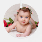 Ornement En Métal 1er Noël Abuela Abuelo Photo (Verso)