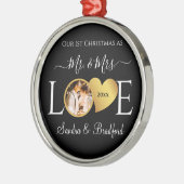 Ornement En Métal 1er Noël en tant que M. Mme Newlyweds Holiday (Gauche)