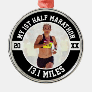 Ornement En Métal 1ère coureuse de semi-marathon Première débutante