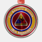 Ornement En Métal 1re division blindée Garde Noël (Devant)