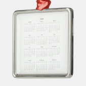 Ornement En Métal 2014 cadeaux de calendrier (Gauche)