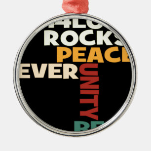 Ornement En Métal 2014 Love Rocks Peace Art Imprimer