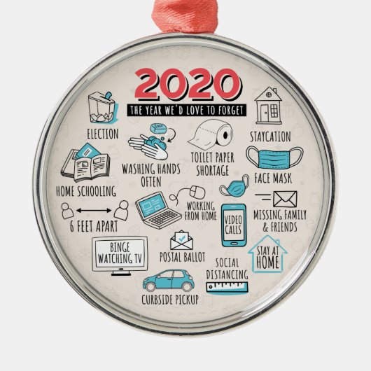Ornement En Métal 2020 Année Nous Aimerions Oublier Commémoratif (Devant)