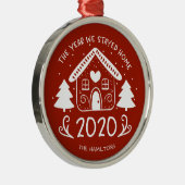 Ornement En Métal 2020 L'Année Où Nous Sommes Restés Accueil Cute Co (Droite)