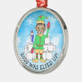 Ornement En Métal 2020 was Elfed Up, Funny Ethnic Elf in Facemask (Gauche)