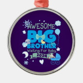 Ornement En Métal 2024 Big Brother attend un nouveau bébé (Devant)