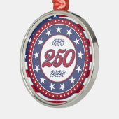 Ornement En Métal 250e anniversaire d'Amérique avec le drapeau améri (Gauche)