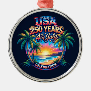 Ornement En Métal 250e anniversaire d'Amérique USA Palm Beach