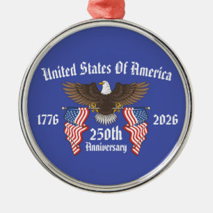 Ornement En Métal 250e anniversaire des États-Unis 4 juillet Fête de