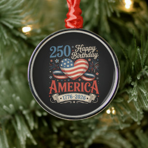 Ornement En Métal 250e anniversaire USA 250 ans