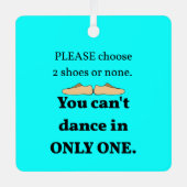 Ornement En Métal 2 Chaussures ou Aucun Cyan (Recto)