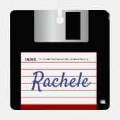Ornement En Métal 2-sided Floppy Disk with Command Prompt Greeting (Recto)