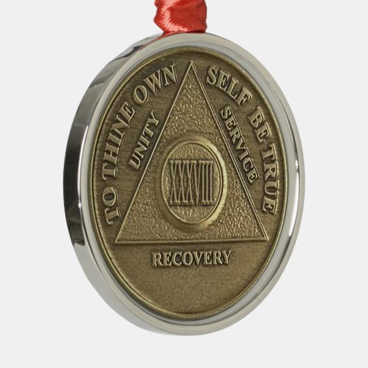 Ornement En Métal 38 Year Sober Anniversary Medallion | Recovery (Droite)