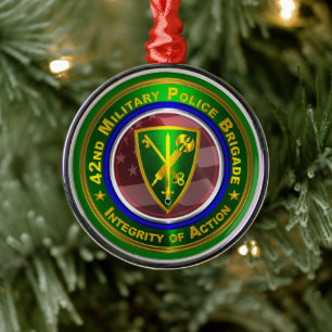 Ornement En Métal 42e brigade de police militaire Noël