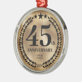 Ornement En Métal 45e anniversaire d'affaires Noël d'or (Gauche)