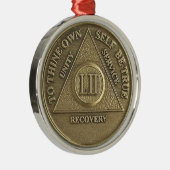 Ornement En Métal 52 Year Sober Anniversary Medallion | Recovery (Droite)