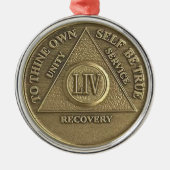 Ornement En Métal 54 Year Sober Anniversary Medallion | Recovery (Devant)