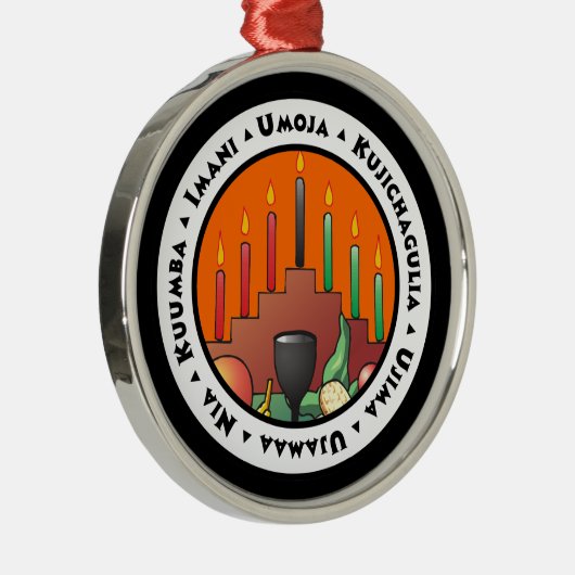 Ornement En Métal 7 Principes de Kwanzaa (Droite)