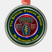 Ornement En Métal 7e Groupe des forces spéciales : Noël (Devant)