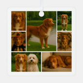 Ornement En Métal 8 Photo personnalisée Collage personnalisé (Recto)