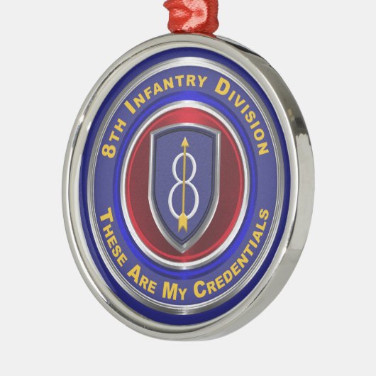 Ornement En Métal 8th Infantry Division Keepsake Christmas (Gauche)