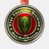 Ornement En Métal 91e Division de la formation Noël (Devant)