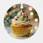 Ornement En Métal A Christmas Frosted with Cheer | Personalized (Recto)