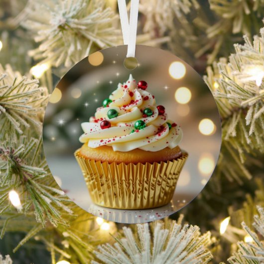 Ornement En Métal A Christmas Frosted with Cheer | Personalized (Insitu)