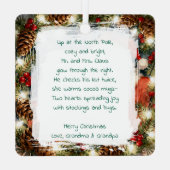 Ornement En Métal A Cute Mr and Mrs Claus Holiday Poem Personalized (Verso)