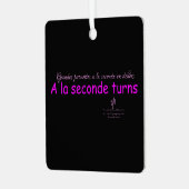 Ornement En Métal A La Seconde Turns Black and Pink Sq. (Avant gauche)