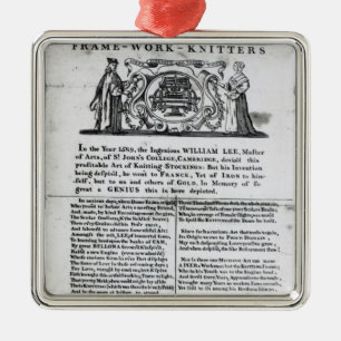 Ornement En Métal À Worshipful Company des Cadre-Travail-Tricoteuse