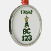 ORNEMENT EN MÉTAL *ABC 123* ORNAMENT "ENSEIGNANT" (Droite)