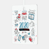 Ornement En Métal Activités pandémiques Noël 2020 Commémoratif (Avant gauche)