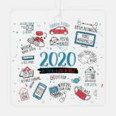 Ornement En Métal Activités pandémiques Noël 2020 Commémoratif (Verso)