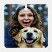 Ornement En Métal Add Labrador Retriever Photo Personalize (Recto)