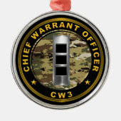 Ornement En Métal Adjudant-chef Trois CW3 (Devant)