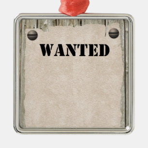 Ornement En Métal Affiche RECHERCHÉE personnalisable