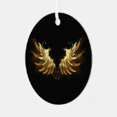 Ornement En Métal Ailes d'Ange d'or sur arrière - plan noir (Avant gauche)