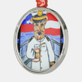 ORNEMENT EN MÉTAL AIREDALE TERRIER (Gauche)