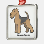 Ornement En Métal airedale terrier (Gauche)