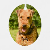 Ornement En Métal Airedale Terrier Chien chiot (Recto)