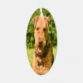 Ornement En Métal Airedale Terrier Chien chiot (Avant gauche)