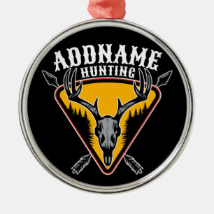 Ornement En Métal AJOUTER NOM Hunter Elk Crâne Gros Antlers Chasse a