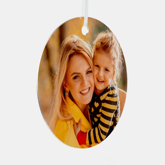 Ornement En Métal Ajouter votre propre Modèle photo (Avant droite)