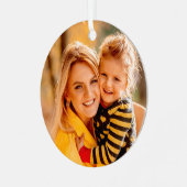 Ornement En Métal Ajouter votre propre Modèle photo (Avant gauche)